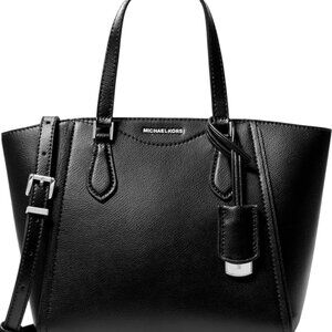 Michael Kors Black Small Logo Crossbody Tote - Black Quiet Luxury